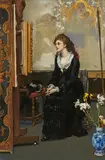 Karl Gussow, Andächtig, 1879, Öl auf Holz