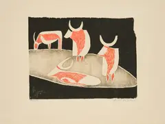 Weide XXVII B by Ewald Mataré, 1928, Farbholzschnitt auf Bütten, sold Jan 2025