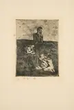 Pablo Picasso, Les Pauvres, 1905/1913, Radierung auf VAN GELDER (Wasserzeichen)