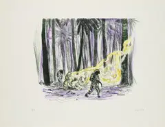 Daniel Richter, Ohne Titel, 2007, Farblithografie auf BFK RIVES (Wasserzeichen)