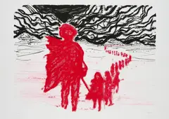 Daniel Richter, Ohne Titel, 2011, Farblithografie auf Bütten