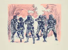 Daniel Richter, Ohne Titel, 2007, Farblithografie auf Bütten