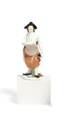 Meissen, Figur des Kesselflickers aus der "Cris de Paris", Um 1748/50, Porzellan, farbig staffiert