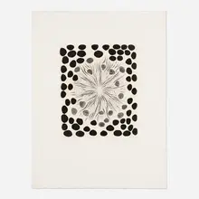 Meret Oppenheim, Untitled (from the Bonjour Max Ernst portfolio), 1976, etching and aquatint in colors on Arches