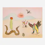 Niki de Saint Phalle, Untitled (from the Bonjour Max Ernst portfolio), 1976, lithograph in colors