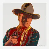 John Wayne (from the Cowboys and Indians series) by Andy Warhol, 1986, screenprint in colors on Lenox Museum Board, sold Jan 2023
