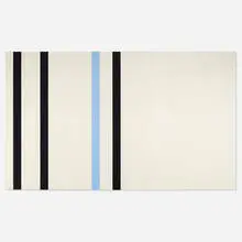 Andreas Brandt, Schwarz mit hellem Blau, links, 1980, oil on canvas
