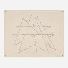 Untitled (Xantos Rose of San Antonin Art Oh All About Wallace) by George Herms, c. 1976, ink on paper, sold Dec 2022