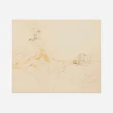 Joyce Treiman, Nude Study, c. 1965, pastel on paper