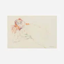 Joyce Treiman, Nude Study, c. 1965, pastel on paper mounted to board
