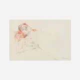 Joyce Treiman, Nude Study, c. 1965, pastel on paper mounted to board