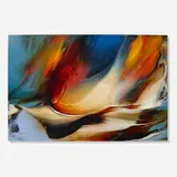 Lava by Leonardo Nierman, c. 1970, oil on panel, sold Dec 2022
