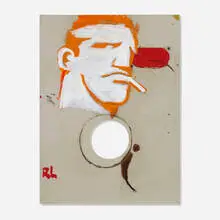 Robert Loughlin, Pipe, acrylic on metal
