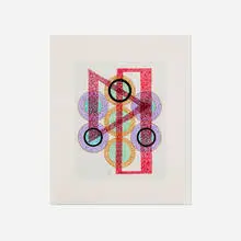 Abstract Forms by Dwinell Grant, 1990, marker on paper, sold Dec 2022