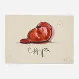 Claes Oldenburg, Cap, 1973, oil pastel and gouache on paper