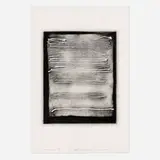 Adja Yunkers, Echo II in Grey, 1977, lithograph in colors with mixed media and embossing