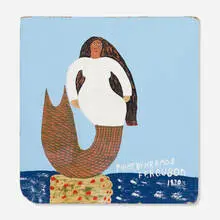 Amos Ferguson, Mermaid, 1970, enamel house paint, board, sheet rock