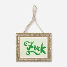 Cary S. "Candyass" Leibowitz, Fuck, 1990, latex on paper, artist's frame with nylon rope