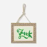Cary S. "Candyass" Leibowitz, Fuck, 1990, latex on paper, artist's frame with nylon rope