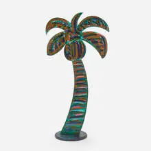 Frank Romero, Palm Tree, c. 1990, oil on wood construction