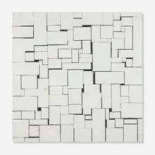 Robert Levine, Knot Monochrome #4, 1991, enamel and polyester resin on pine