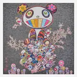 Panda and Panda Cubs by Takashi Murakami, 2015, offset lithograph in colors, sold Dec 2022