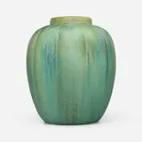 Fulper Pottery, Large vase, c. 1917-23, Cucumber Crystalline-glazed stoneware