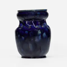 Vase by George E. Ohr, 1897-1900, glazed earthenware, sold Jan 2025
