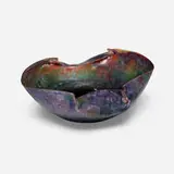George E. Ohr, Squat vase, 1897-1900, glazed earthenware