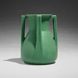 William Day Gates for Teco Pottery, Vase, model 403A, c. 1904, glazed earthenware