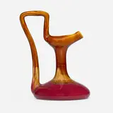 Egyptian ewer by Christopher Dresser for Linthorpe Pottery, c. 1880, glazed earthenware, sold Jan 2025