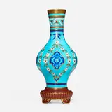 Vase by Christopher Dresser for Minton & Co., c. 1870, enamel-decorated and gilt porcelain, sold Jan 2025