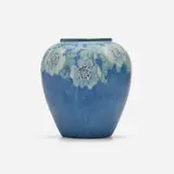 Henrietta Bailey for Newcomb College Pottery, Vase with roses, 1930, glazed earthenware