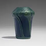 Mary Chase Perry for Pewabic Pottery, Rare and Early vase with cyclamen, c. 1903-07, glazed earthenware