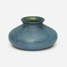 Zark Pottery, Vase with dragonflies, 1907-10, glazed earthenware