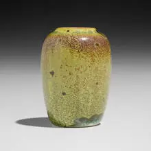 Cabinet vase by Adelaide Robineau, c. 1910, crystalline-glazed porcelain, sold Jan 2025