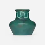Zark Pottery, Vase with geometric design, 1907-10, glazed earthenware