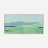 Grueby Faience Company, Two-tile frieze with landscape