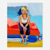 Mary Esch, Amy Seated on Chaise, 2000, oil on canvas