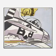 Robert Loughlin, Untitled (Lichtenstein), acrylic on offset lithograph in colors sealed in plastic