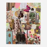Della Wells, I Know You Are Out There Miss Anne, but I Will Not Let You in My House, For I Have Peace, 2021, collage on canvas board