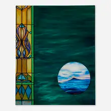 Atirnomis, Stained Glass Window, 1971, oil on canvas