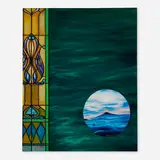 Atirnomis, Stained Glass Window, 1971, oil on canvas
