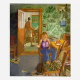 Eve Mansdorf, Conversation, oil on canvas