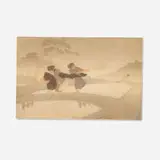 Bertha Lum, Wind and Rain, woodcut in colors