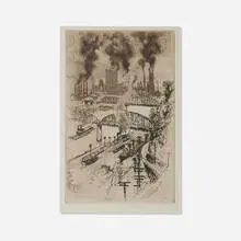 Joseph Pennell, On the Way to Bessemer, 1908, etching