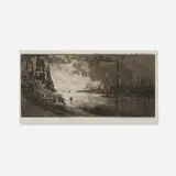 Joseph Pennell, Standard Oil - Staten Island, New York, 1909, etching and aquatint