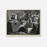 Barbara Latham, Our Mexican Kitchen, wood engraving