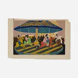 Helen Blumenschein, Merry Go Round, 1936, screenprint in colors
