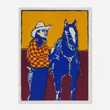 Fritz Scholder, Matinee Cowboy, 1976, lithograph in colors on Arches